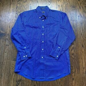 KIRKLAND NON-IRON LONG SLEEVE DRESS SHIRT SIZE 16-32 100% COTTON